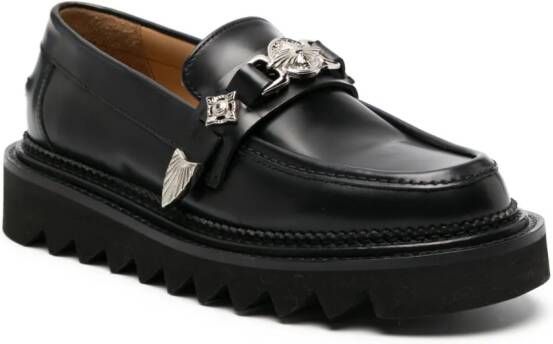 Toga Pulla Loafers verfraaid met studs Zwart