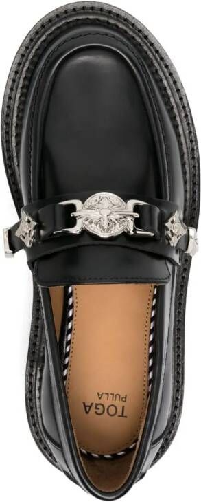 Toga Pulla Loafers verfraaid met studs Zwart