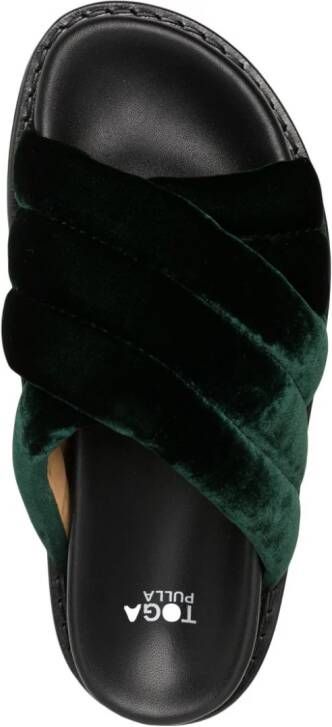 Toga Slippers verfraaid met studs Groen