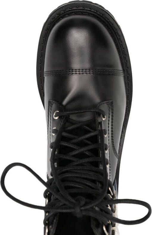 Toga Virilis Leren combat boots Zwart