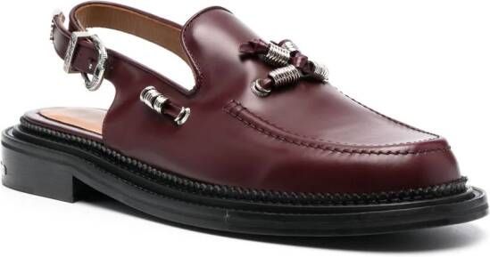 Toga Virilis Leren slingback loafers Rood