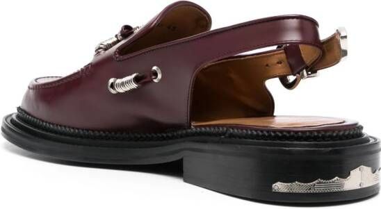 Toga Virilis Leren slingback loafers Rood