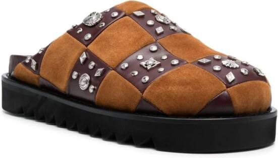 Toga Virilis Leren sneakers Bruin