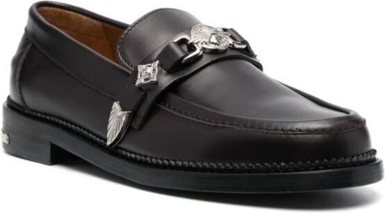 Toga Virilis Loafers met gegraveerd logo Bruin