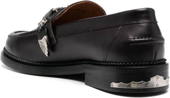 Toga Virilis Loafers met gegraveerd logo Bruin