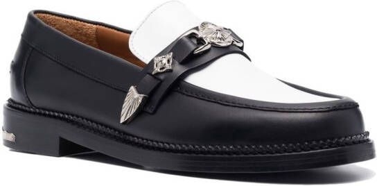 Toga Virilis Tweekleurige loafers Zwart