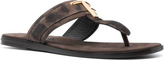 TOM FORD Brighton suède sandalen Zwart