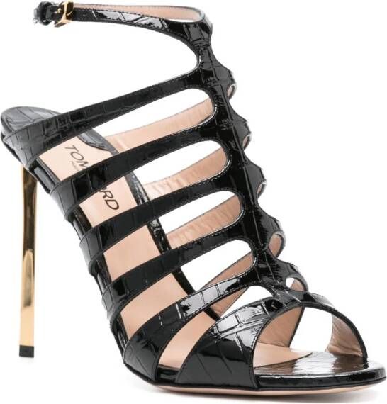 TOM FORD Carolyn leren sandalen Zwart