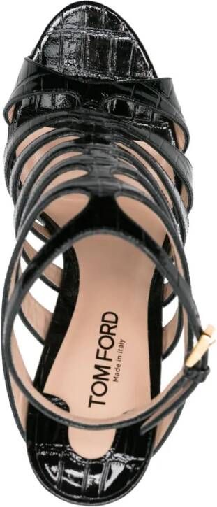 TOM FORD Carolyn leren sandalen Zwart