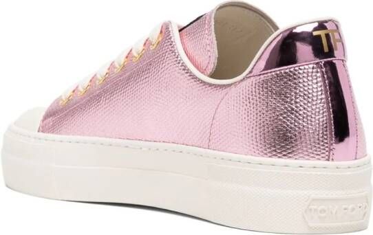TOM FORD City metallic sneakers Roze