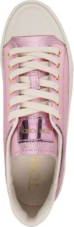 TOM FORD City metallic sneakers Roze