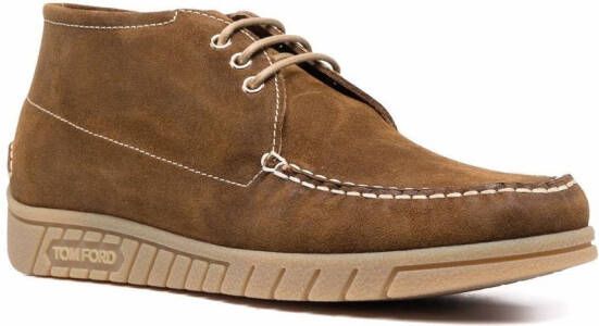TOM FORD Contrasterende loafers Bruin