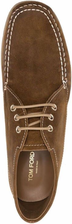 TOM FORD Contrasterende loafers Bruin
