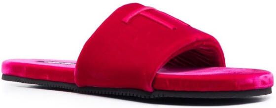 TOM FORD Fluwelen slippers Roze