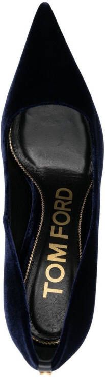 TOM FORD Fluwelen pumps Blauw