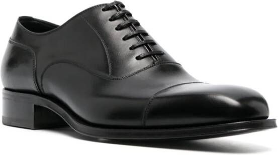 TOM FORD Gianni leren Oxford schoenen Zwart