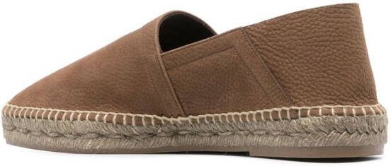 TOM FORD Leren espadrilles Bruin