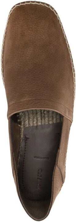 TOM FORD Leren espadrilles Bruin