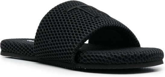 TOM FORD Harrison slippers met geborduurd logo Zwart