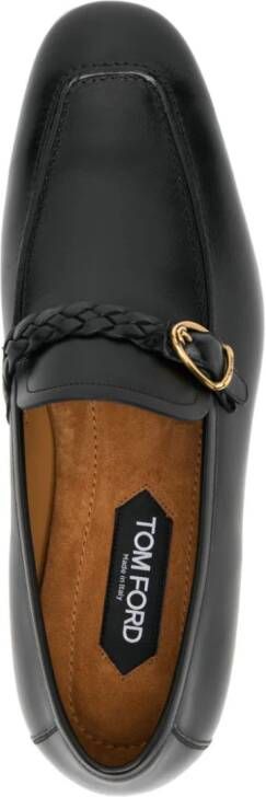 TOM FORD Leren loafers Zwart