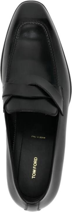 TOM FORD Leren loafers Zwart