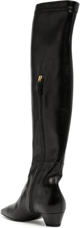 TOM FORD Leren knielaarzen Zwart