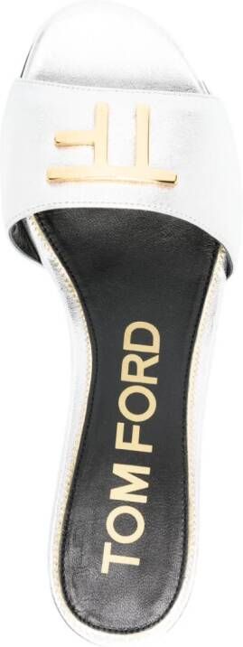 TOM FORD Leren muiltjes Zilver