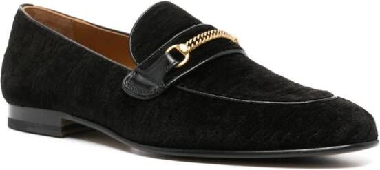 TOM FORD Liam fluwelen loafers Zwart