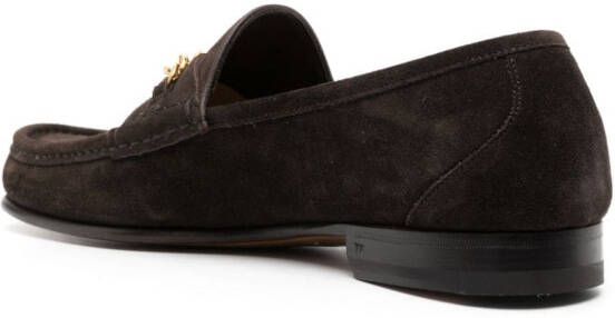 TOM FORD Loafers met kettingdetail Bruin