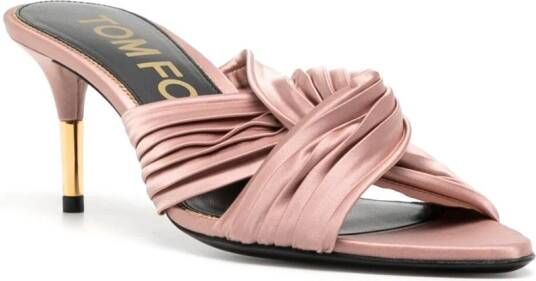 TOM FORD 75 mm sandalen met plooien en geknoopt detail Roze