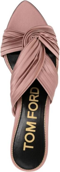 TOM FORD 75 mm sandalen met plooien en geknoopt detail Roze