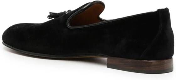 TOM FORD Nicolas fluwelen loafers Zwart