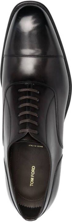 TOM FORD Oxford schoenen met ronde neus Bruin