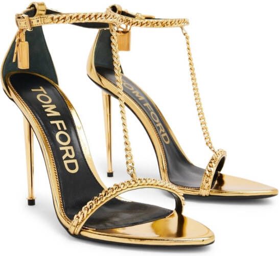 TOM FORD Sandalen met slot Goud