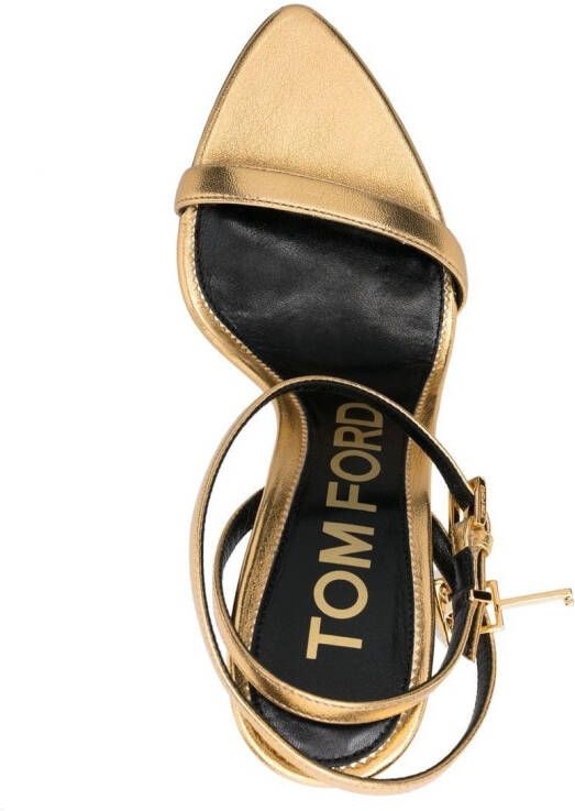 TOM FORD Metallic sandalen Goud