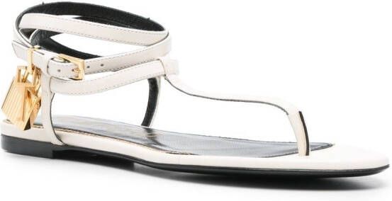 TOM FORD Sandalen met slot Wit