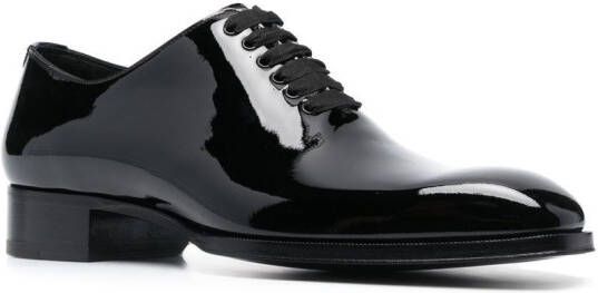 TOM FORD Oxford schoenen met laklaag Zwart