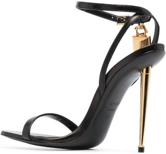 TOM FORD Padlock leren sandalen Zwart