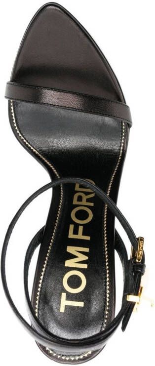 TOM FORD Padlock leren sandalen Zwart