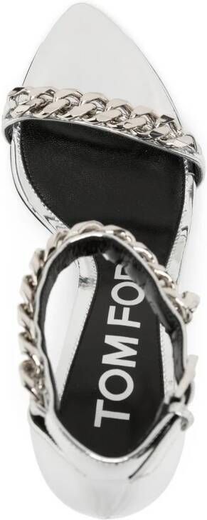 TOM FORD Sandalen met kettingdetail Zilver