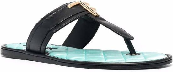 TOM FORD Sandalen met plakkaat Zwart