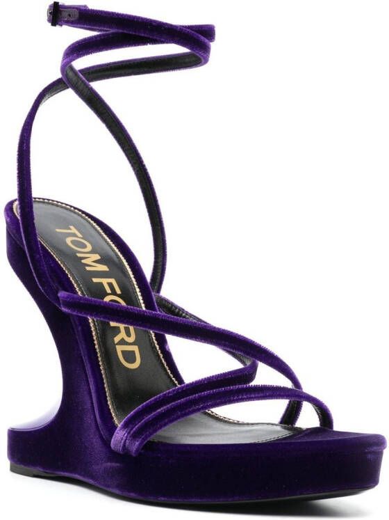 TOM FORD Sandalen met sleehak Paars