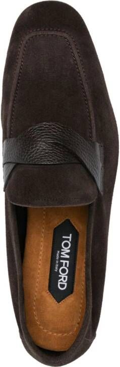 TOM FORD Sean suède loafers Bruin