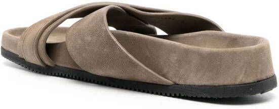 TOM FORD Slippers met logoband Groen