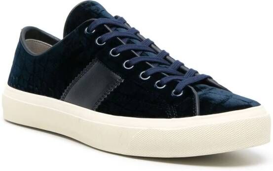 TOM FORD Sneakers met krokodillen-reliëf Blauw