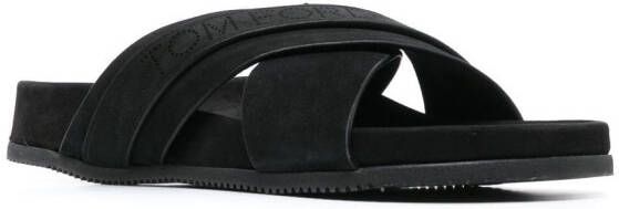 TOM FORD Slippers met logoprint Zwart