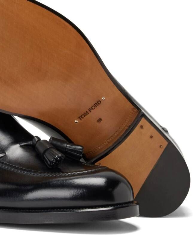 TOM FORD Leren loafers Zwart