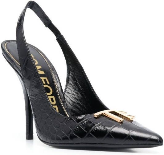 TOM FORD TF pumps met logo Zwart