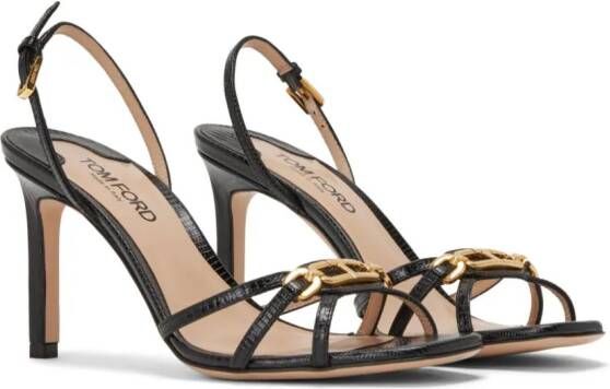 TOM FORD Whitney leren sandalen Zwart