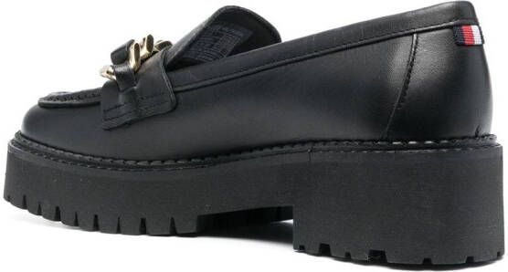 Tommy Hilfiger Loafers met schakelketting Zwart